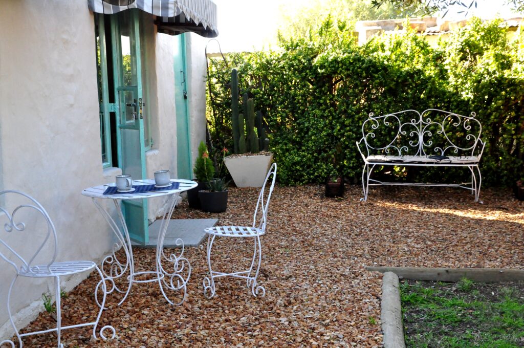 Garden seating area